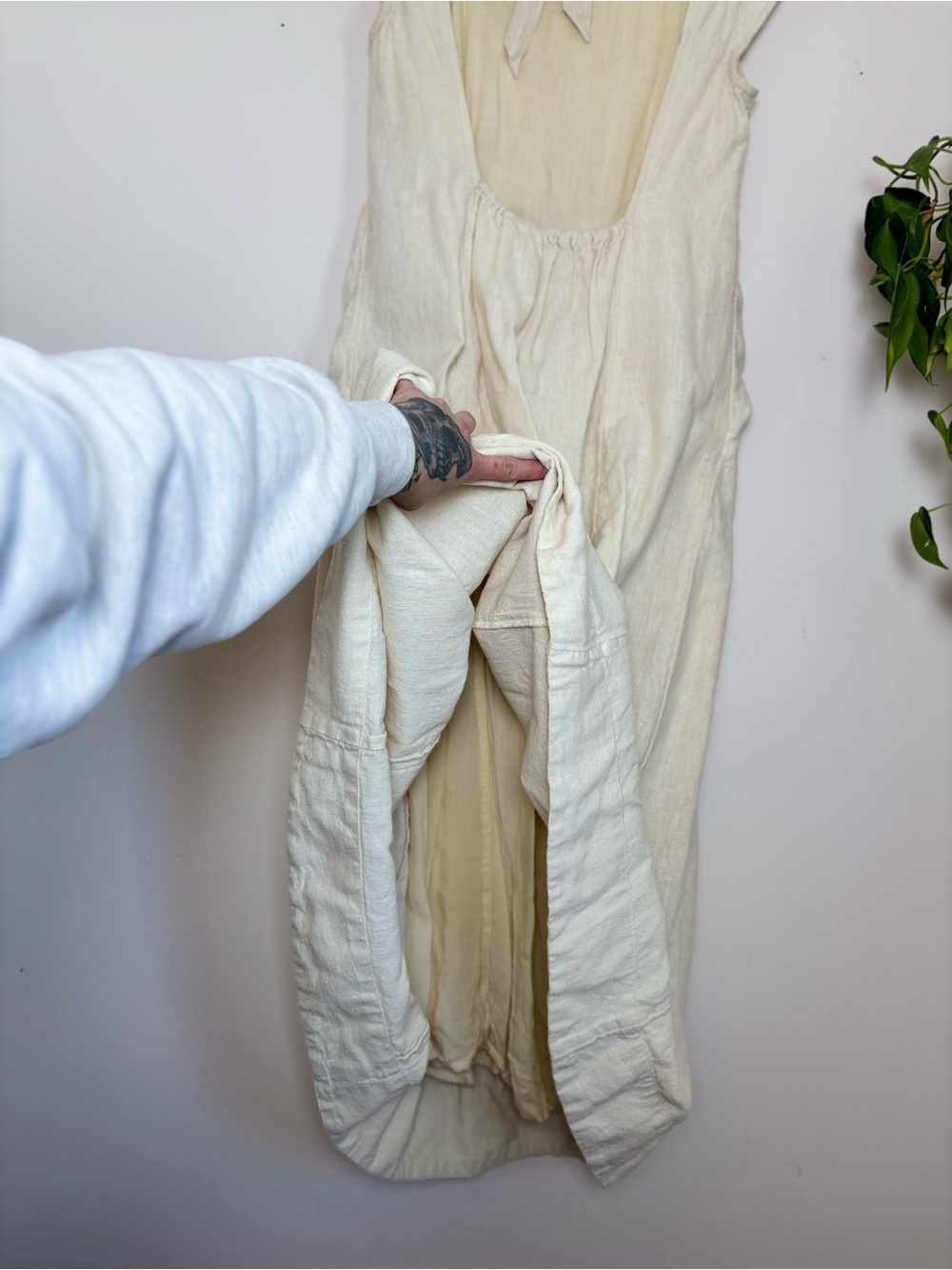Free People Cartagena Cotton-Linen Dress In Ivory - Picture 10 of 11